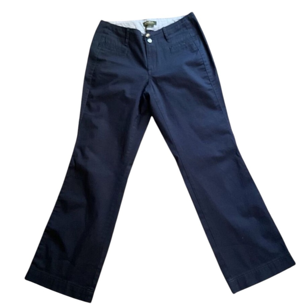 Eddie Bauer Women's Navy Blue Stretch Straight Leg Pants - Size 8 - Picture 2 of 10